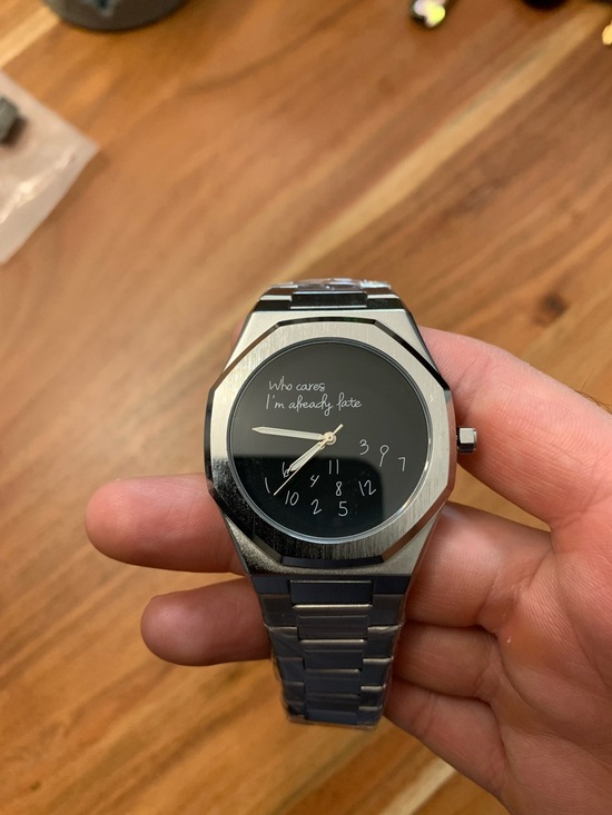 Other - Stainless Steel Royal Oak Watch - Black Dial with who cares dial